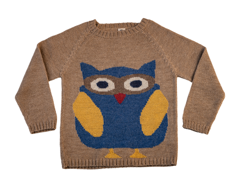 NW602 INDIGO OWL SWEATER