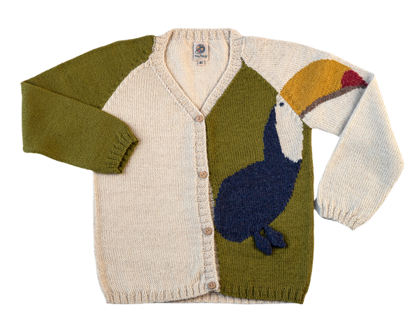 NW613 TIPPY TOE TOUCAN CARDIGAN