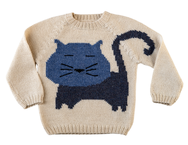 NW630 INDIGO CLASSIC KITTEN SWEATER