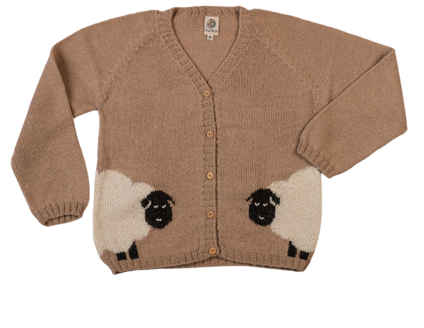 NW706 BEIGE PEEK-A-BOO CARDIGAN