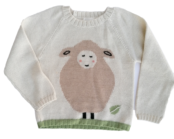 NW348 Little Sheep on the Grass Sweater