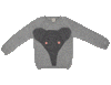NW429 Floppy ears grey Elephant Sweater