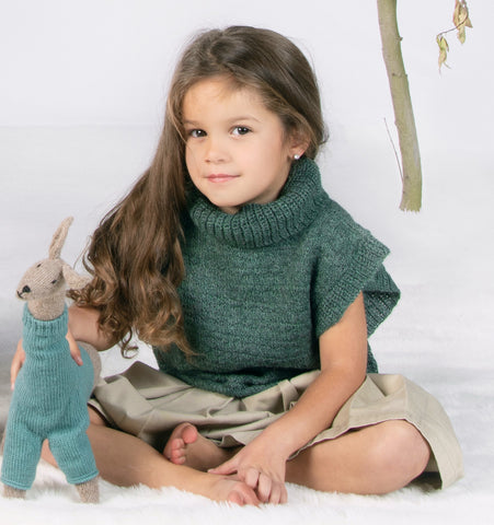 Poncho sweater green (SW197)